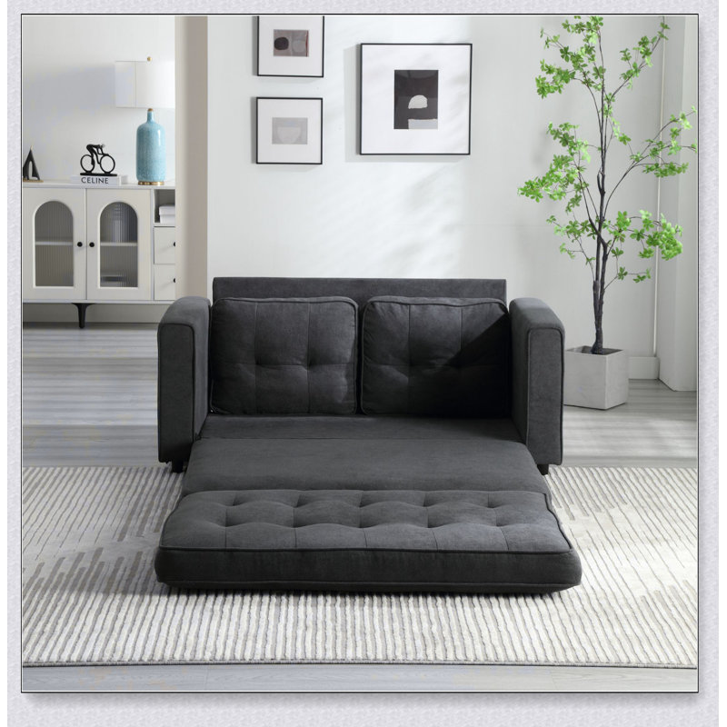 3 Fold Sofa Convertible Futon Couch sleeper sofa bed for Living Room